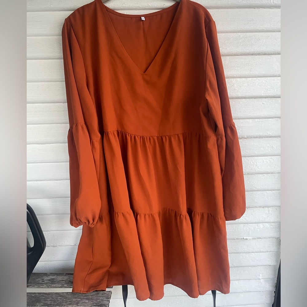SHEIN Rust Orange Dress. Women’s Dress size XL. Great Condition